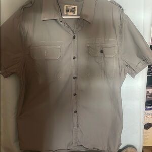Converse Men's Grey Short Sleeve Shirt